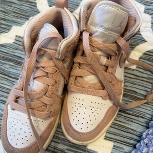 Nike Kids High-Top Sneakers - Pink and White